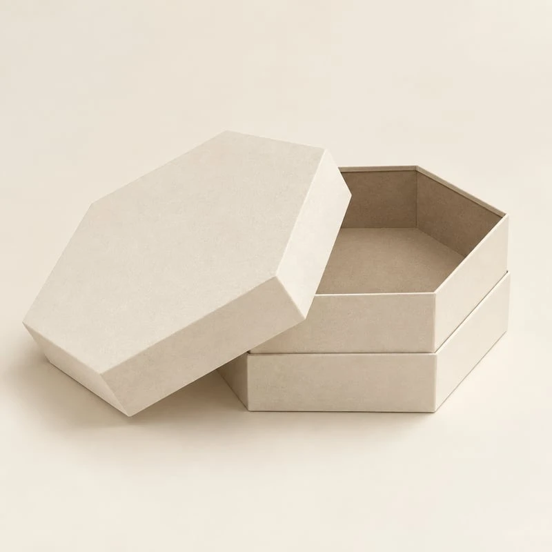 Caja de regalo hexagonal de seis lados