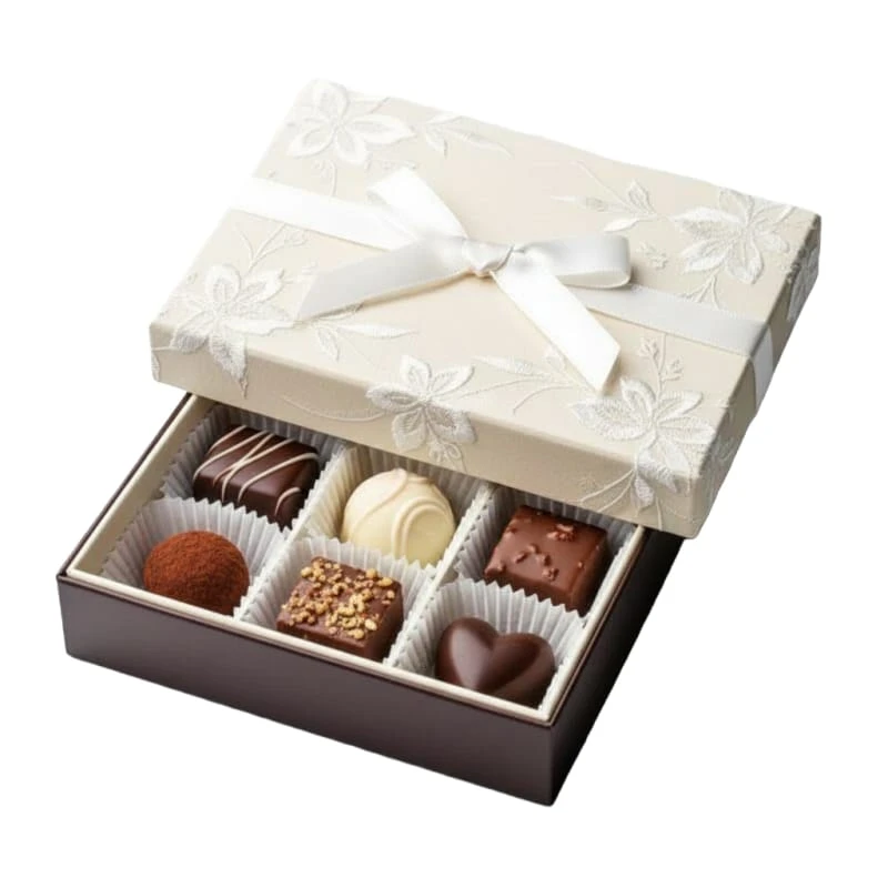 Caja de tapa y base de chocolate LB-14