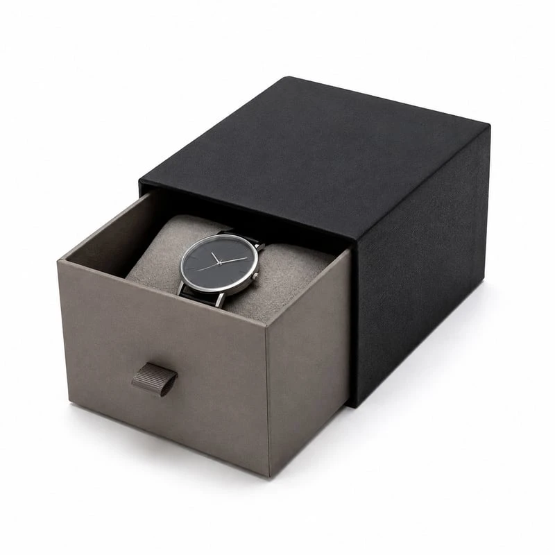 Caja con cajón para un reloj