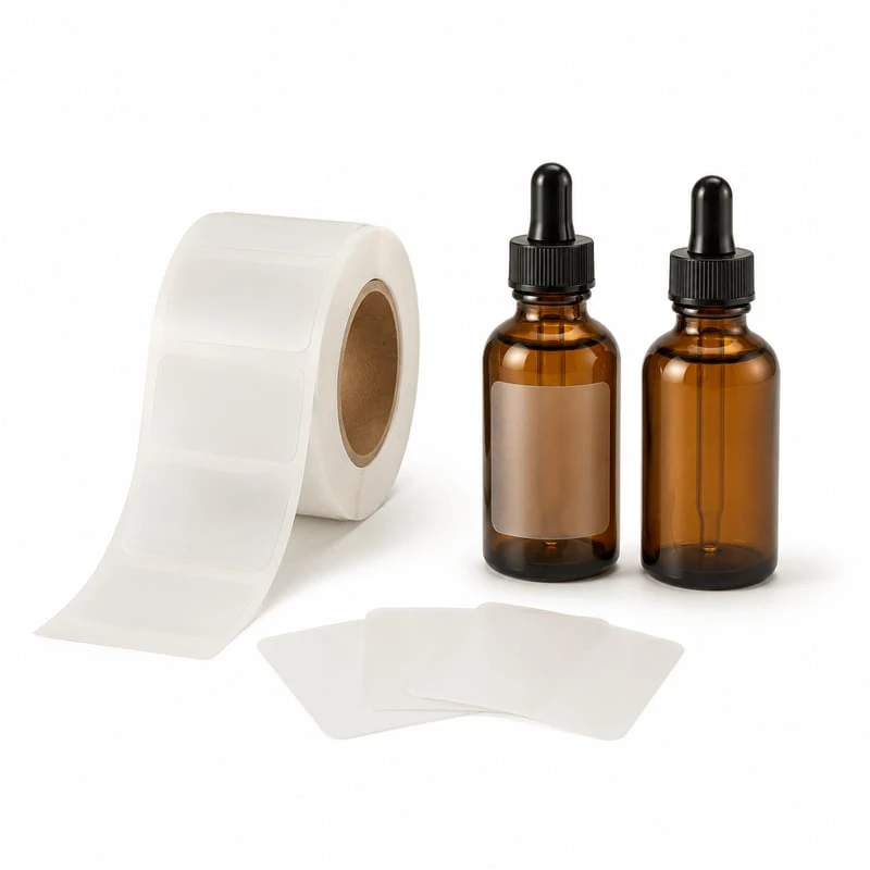 Etiquetas esmeriladas para frascos de sérum