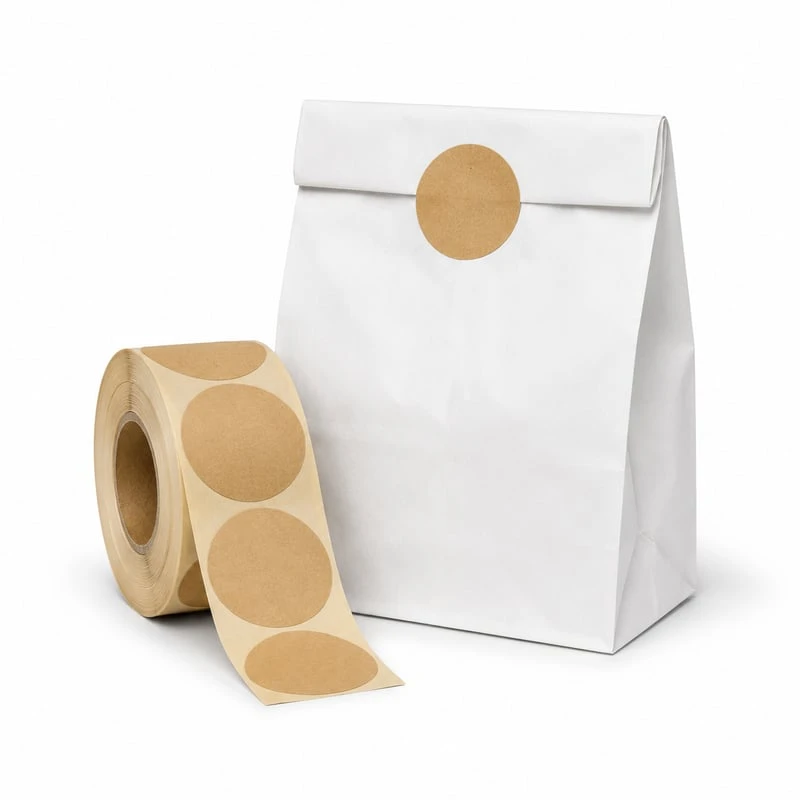 Etiquetas de sellado kraft para panadería