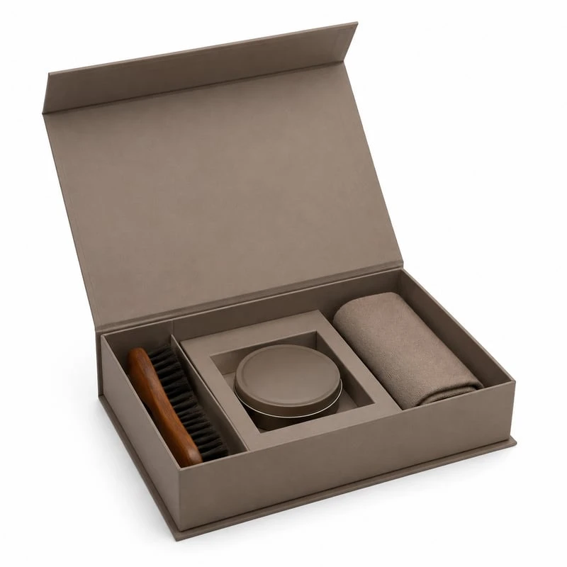 Caja magnética para cuidado del calzado