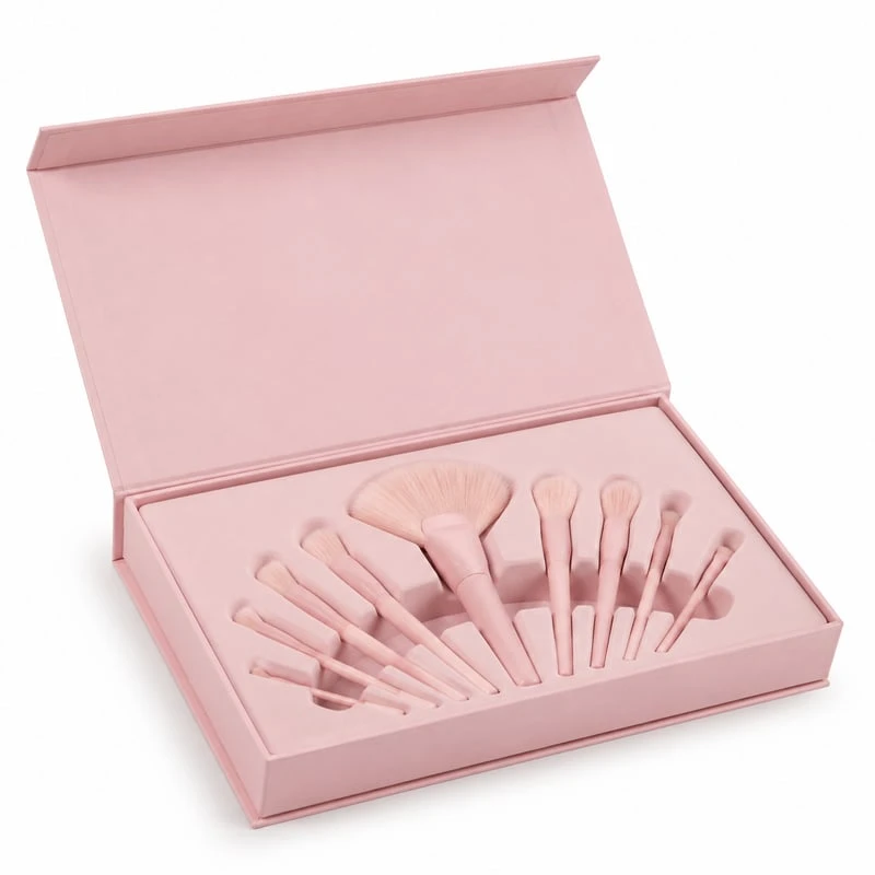 Caja rígida para brocha de maquillaje
